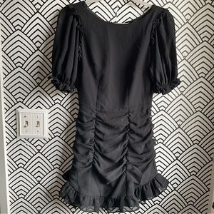 HYFVE Dress Black mini open back super cute runched